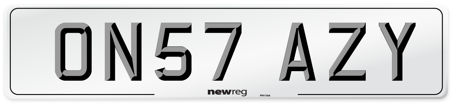 ON57 AZY Number Plate from New Reg